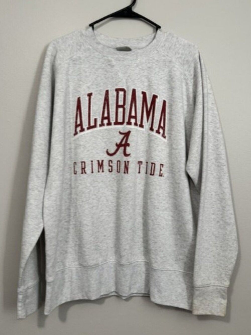 Woman's Knights Apparel Long Sleeve Alabama Sweatshirt Color Grey Size Large